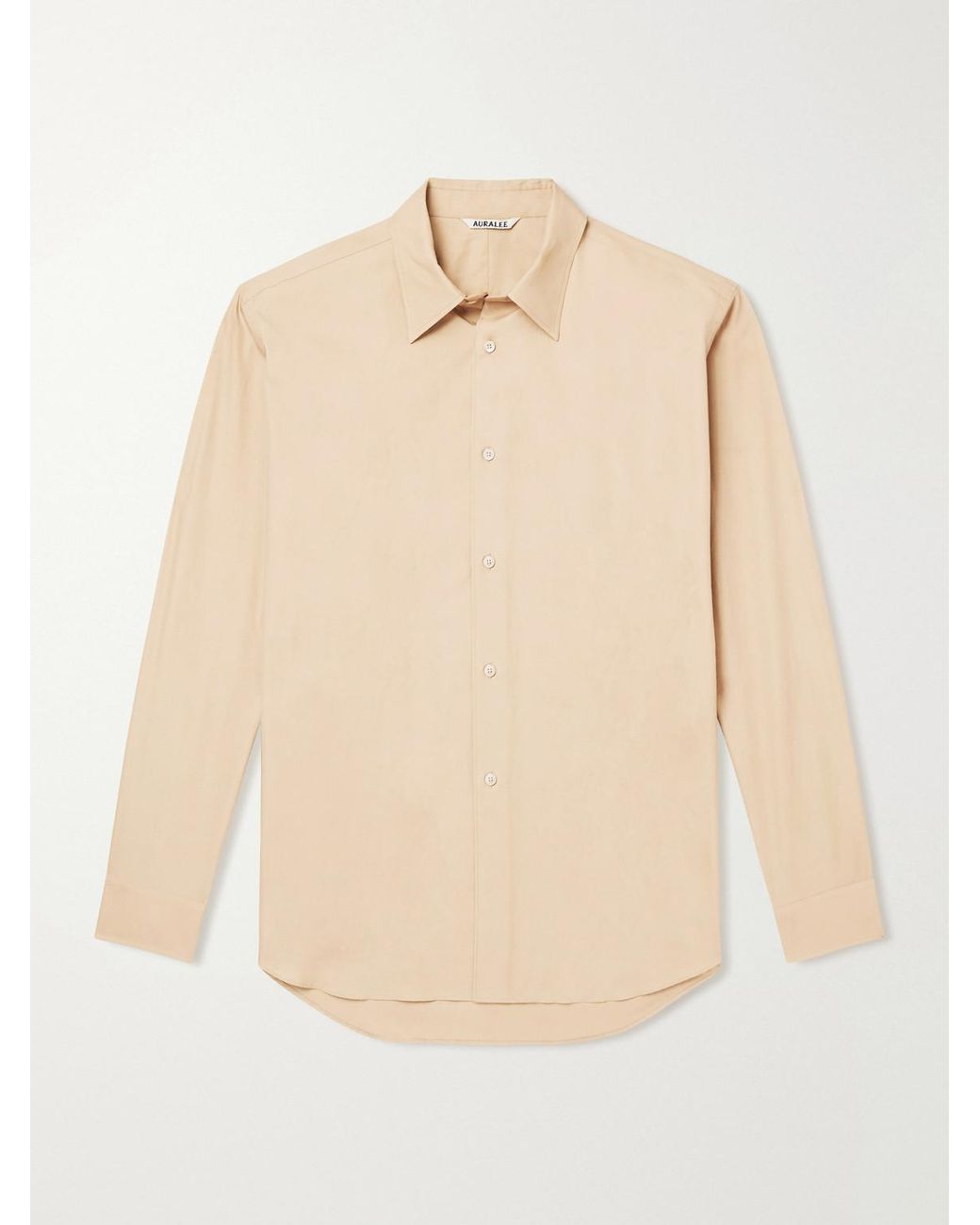 Auralee Natural Finx Cotton-Poplin Shirt for men