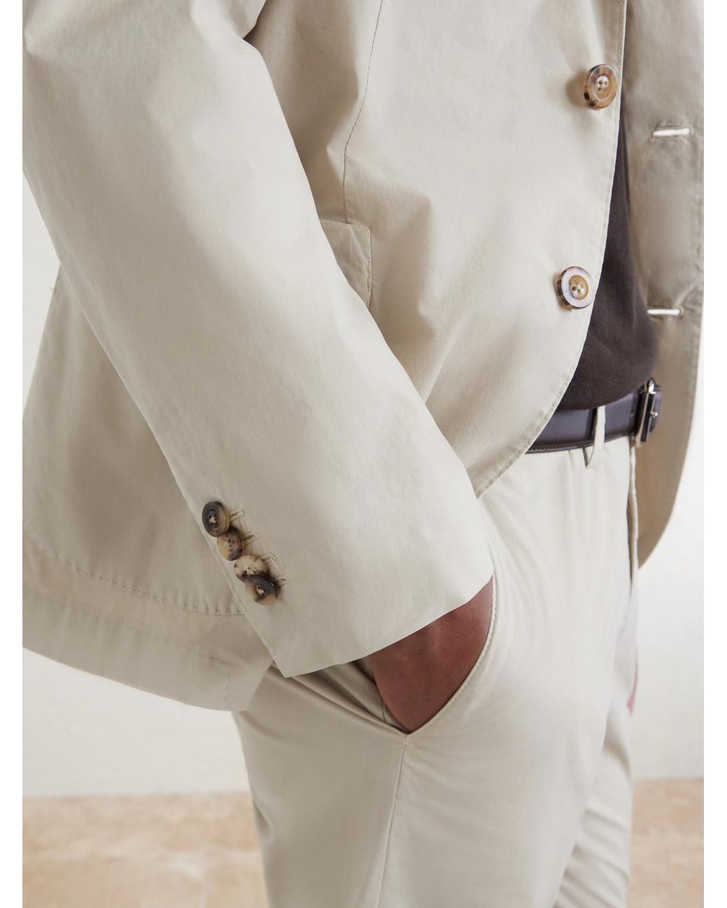 Boglioli Natural Kei Cotton-Blend Suit Jacket for men