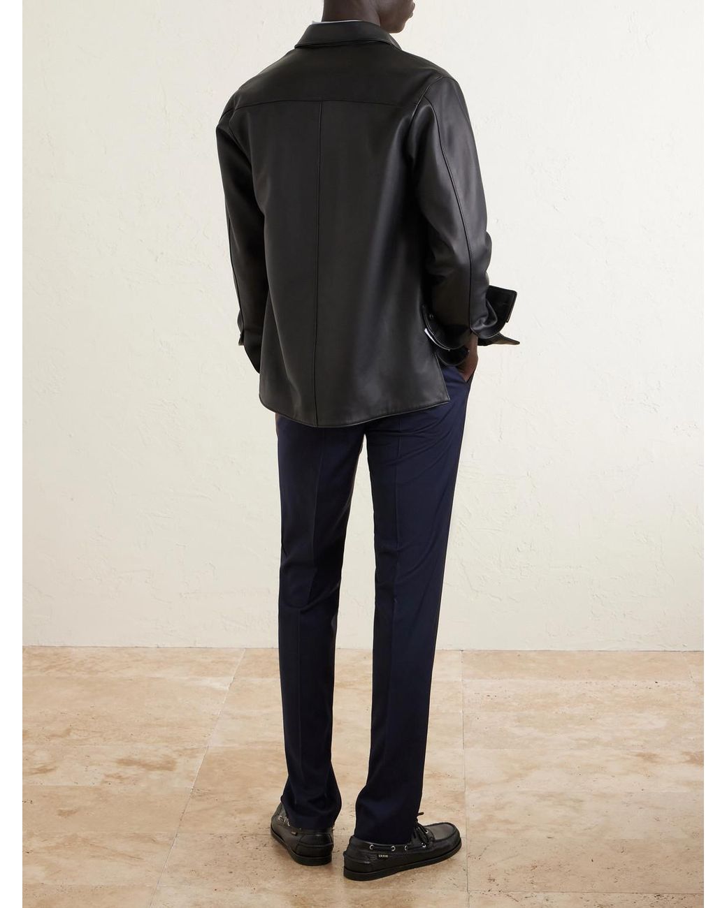 Slowear Blue Slim-Fit Wool Trousers for men
