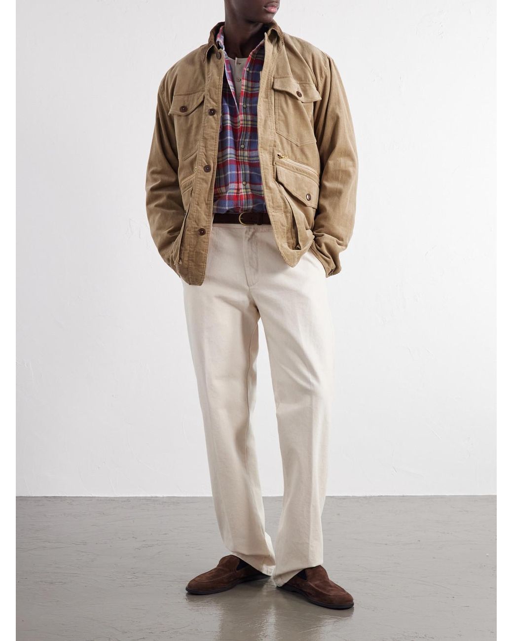 Fortela White Maine Straight-Leg Trousers for men