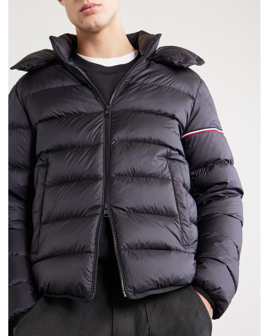 Moncler Black Ravenlock Hooded Quilted Shell Down Jacket for men