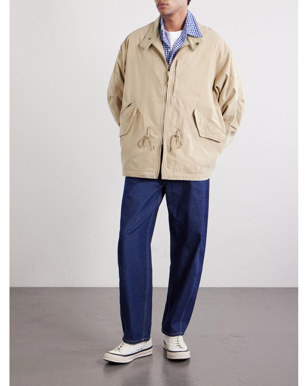 FRIZMWORKS Natural Harrington Cotton-Blend Jacket for men