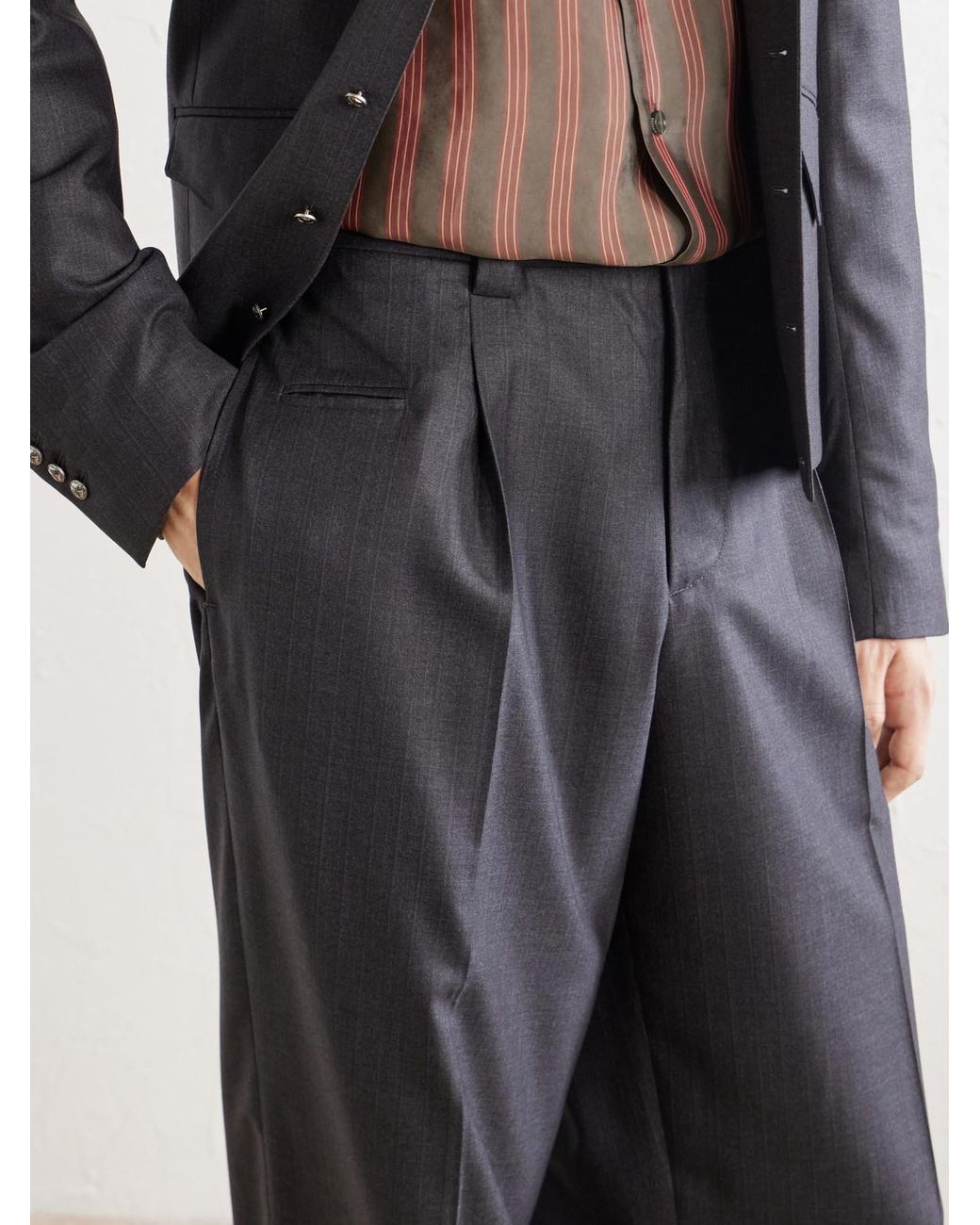 Enfants Riches Deprimes Blue Tapered Virgin-Wool Trousers for men