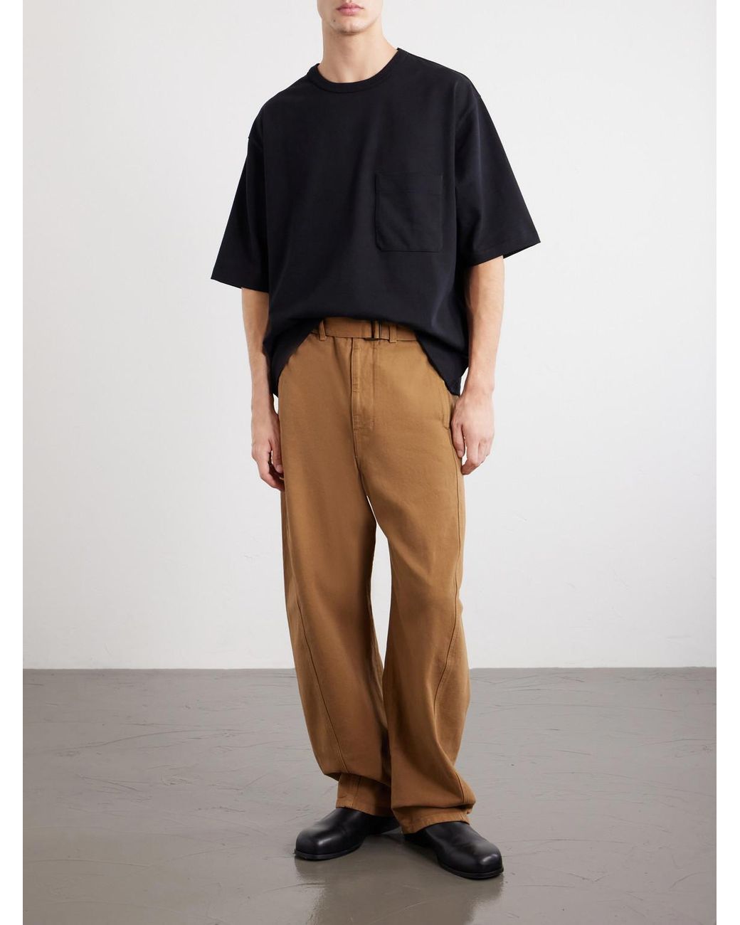 Lemaire Blue Cotton Jersey T-Shirt for men