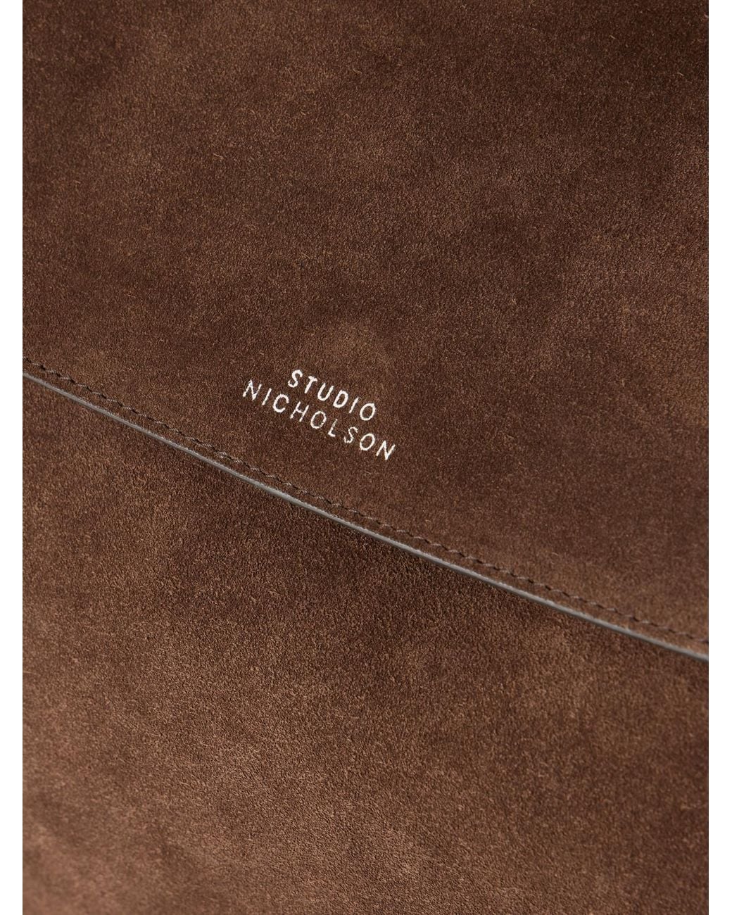 Studio Nicholson Brown Shiboru Suede Messenger Bag for men