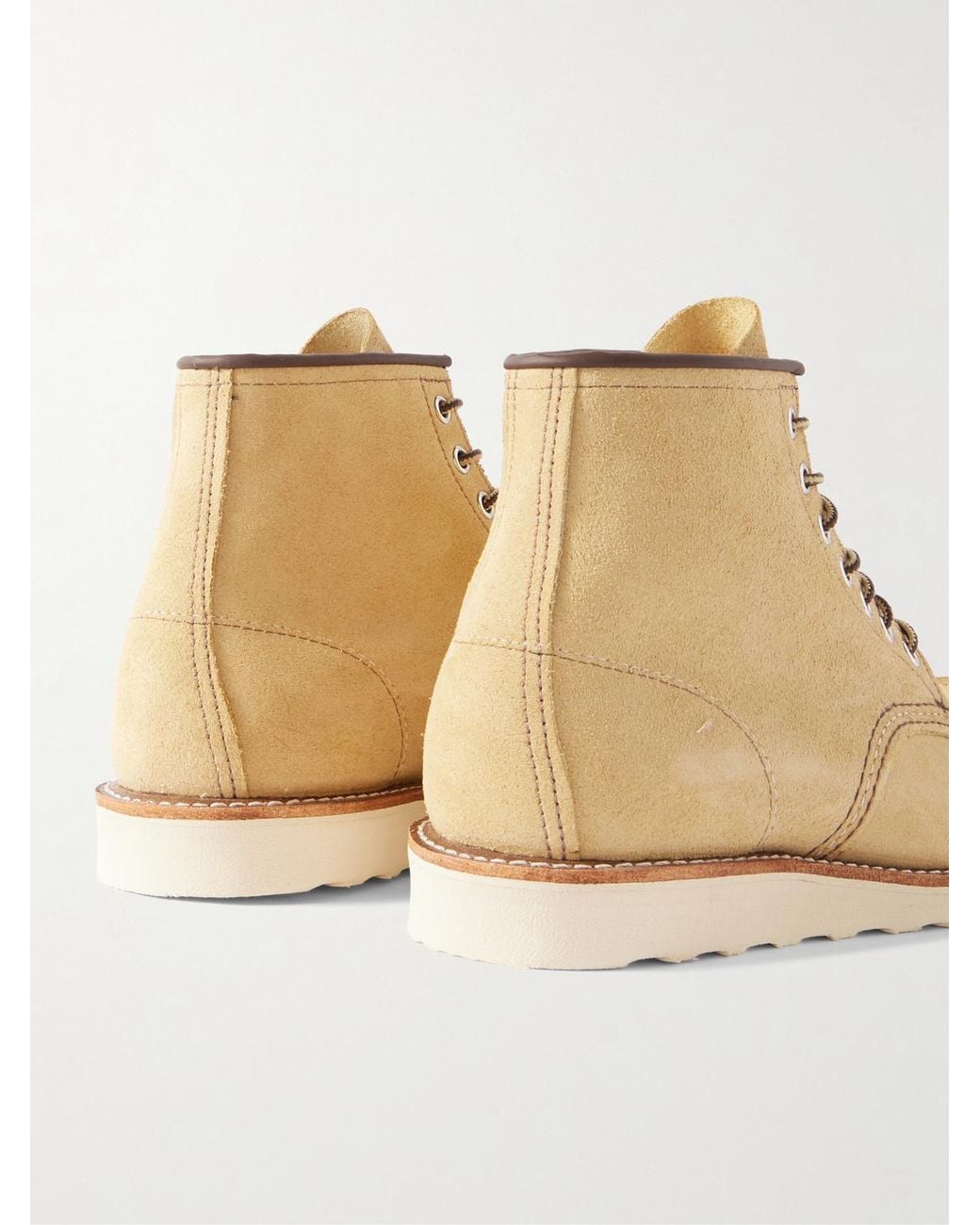 Red Wing Natural 8833 Classic Moc Brushed-Leather Boots for men