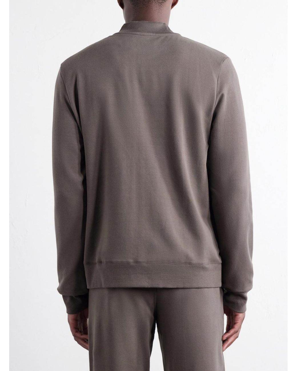 Zimmerli of Switzerland Gray Cotton-Blend Jersey Zip-Up Overshirt for men