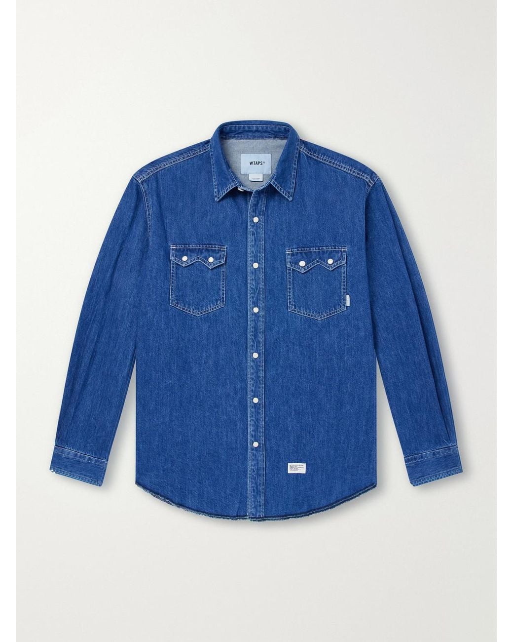 (w)taps Blue Allman Denim Shirt for men