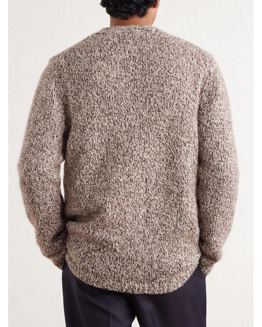 Massimo Alba Brown Linus Wool-Blend Cardigan for men