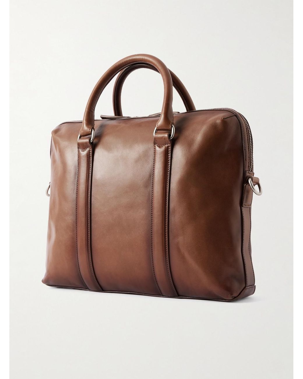 Officine Creative Brown Quentin 019 Leather Briefcase for men