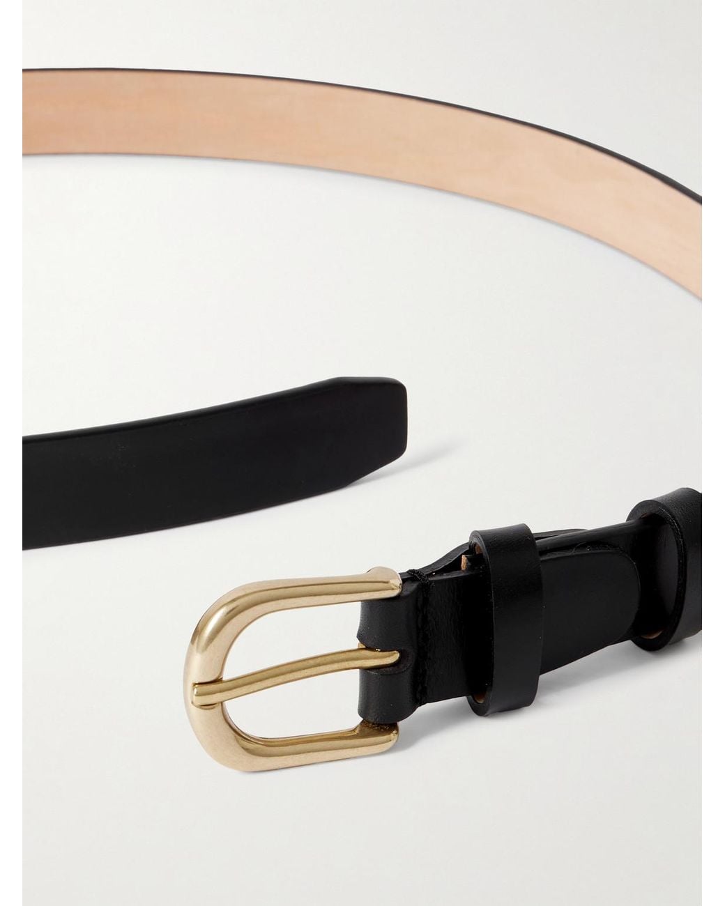 Mr P. Black 2.5Cm Leather Belt for men