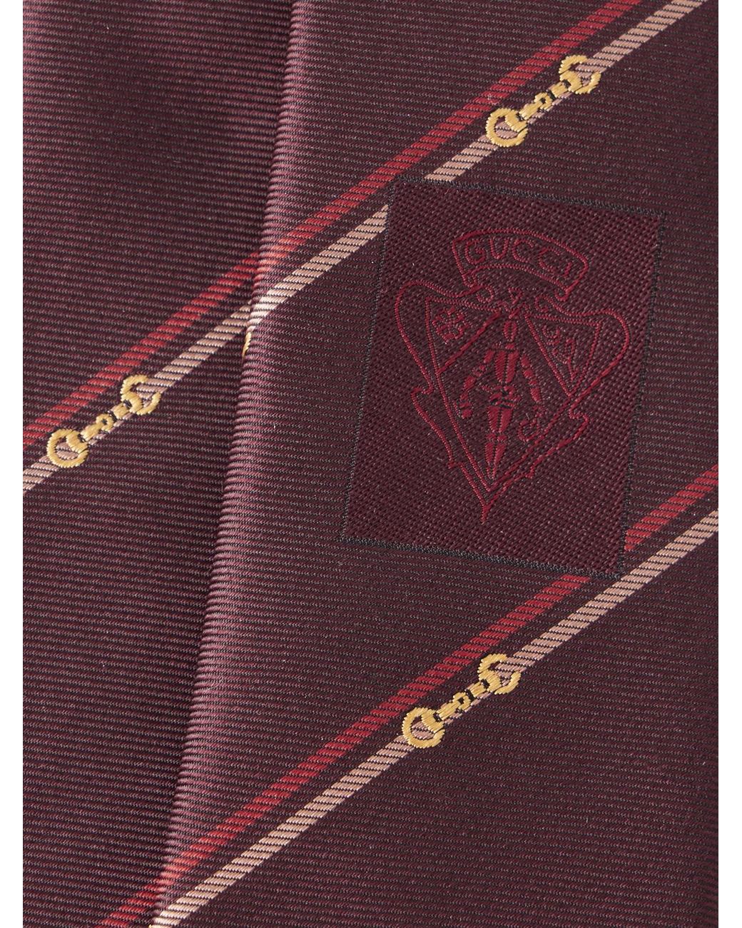 Gucci Purple 7Cm Striped Silk-Twill Neck Tie for men