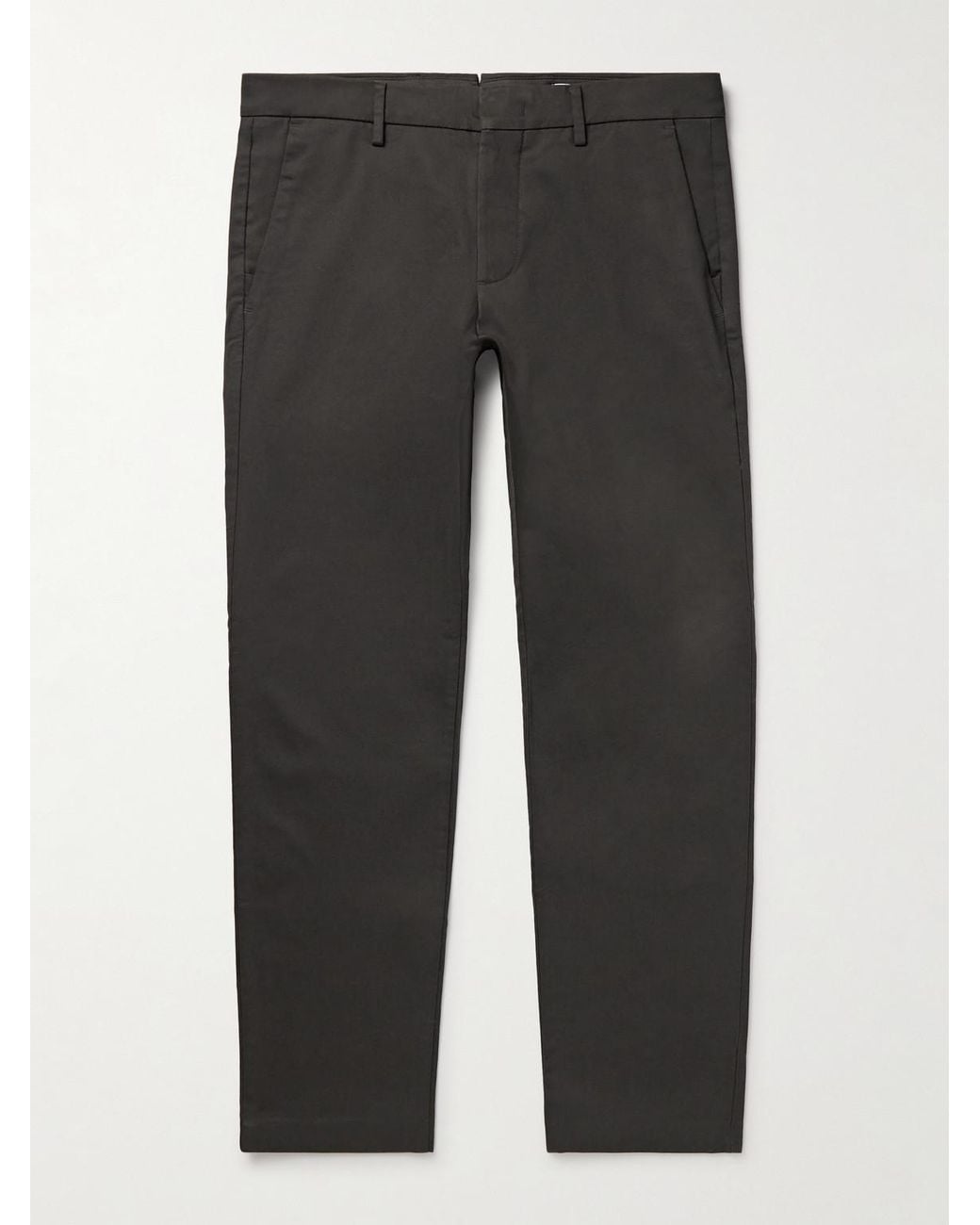 NN07 Black Theo 1420 Tapered Organic Cotton-Blend Twill Chinos for men