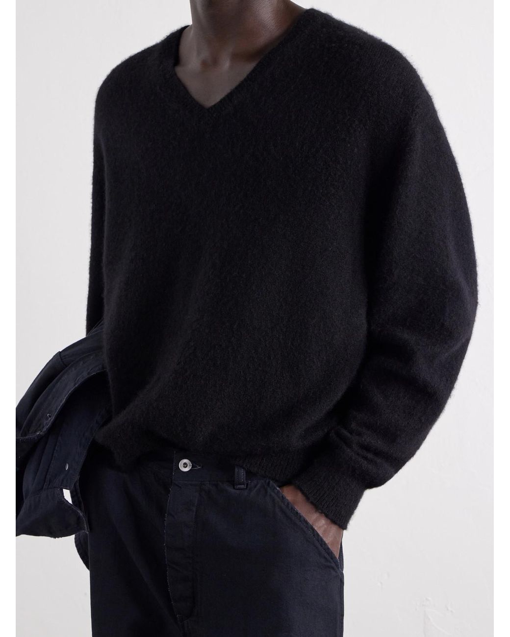 A.PRESSE Blue Cashmere Sweater for men