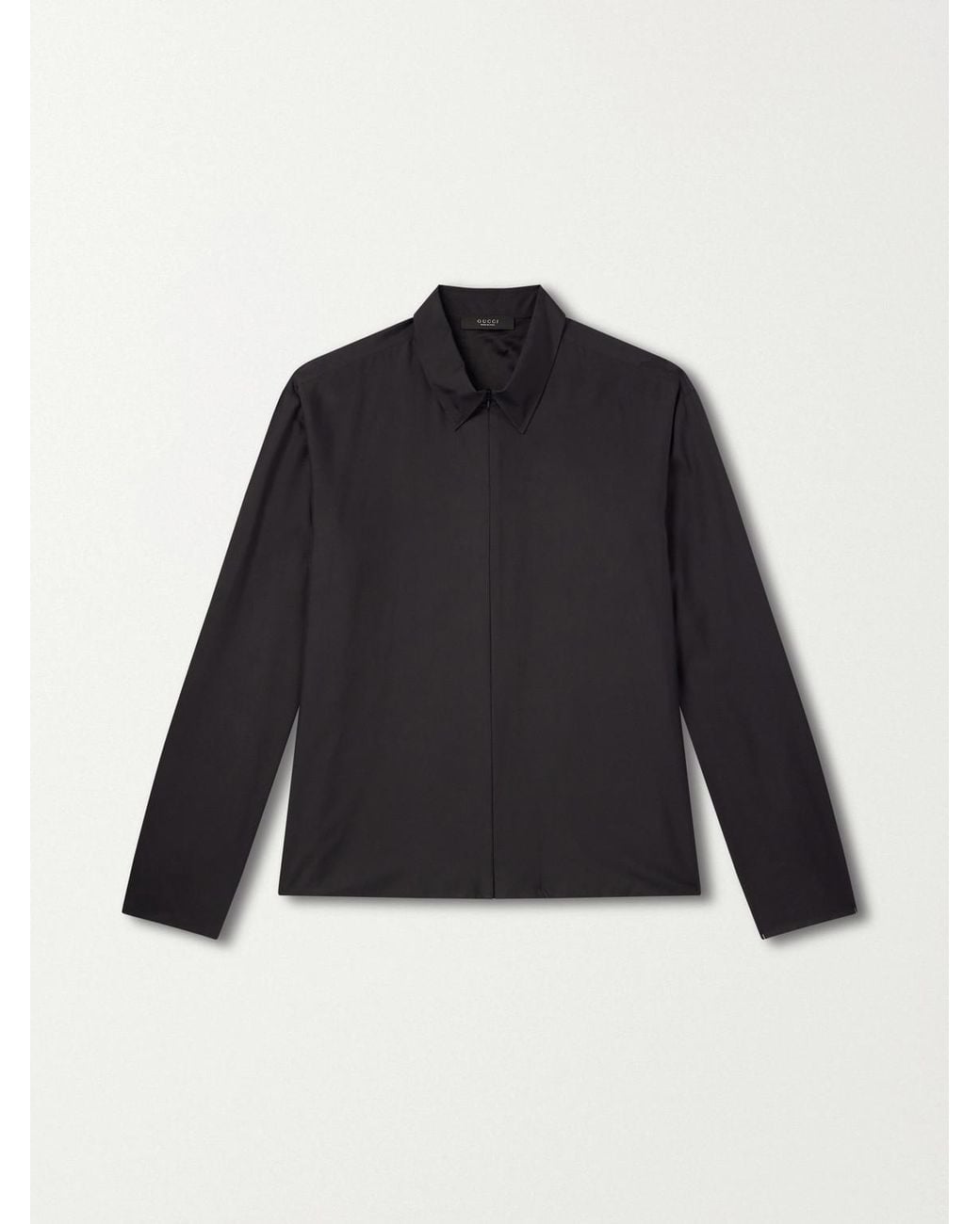 Gucci Blue Silk Shirt for men