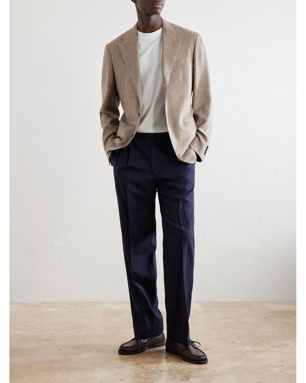 Brioni White Cotton-Jersey T-Shirt for men