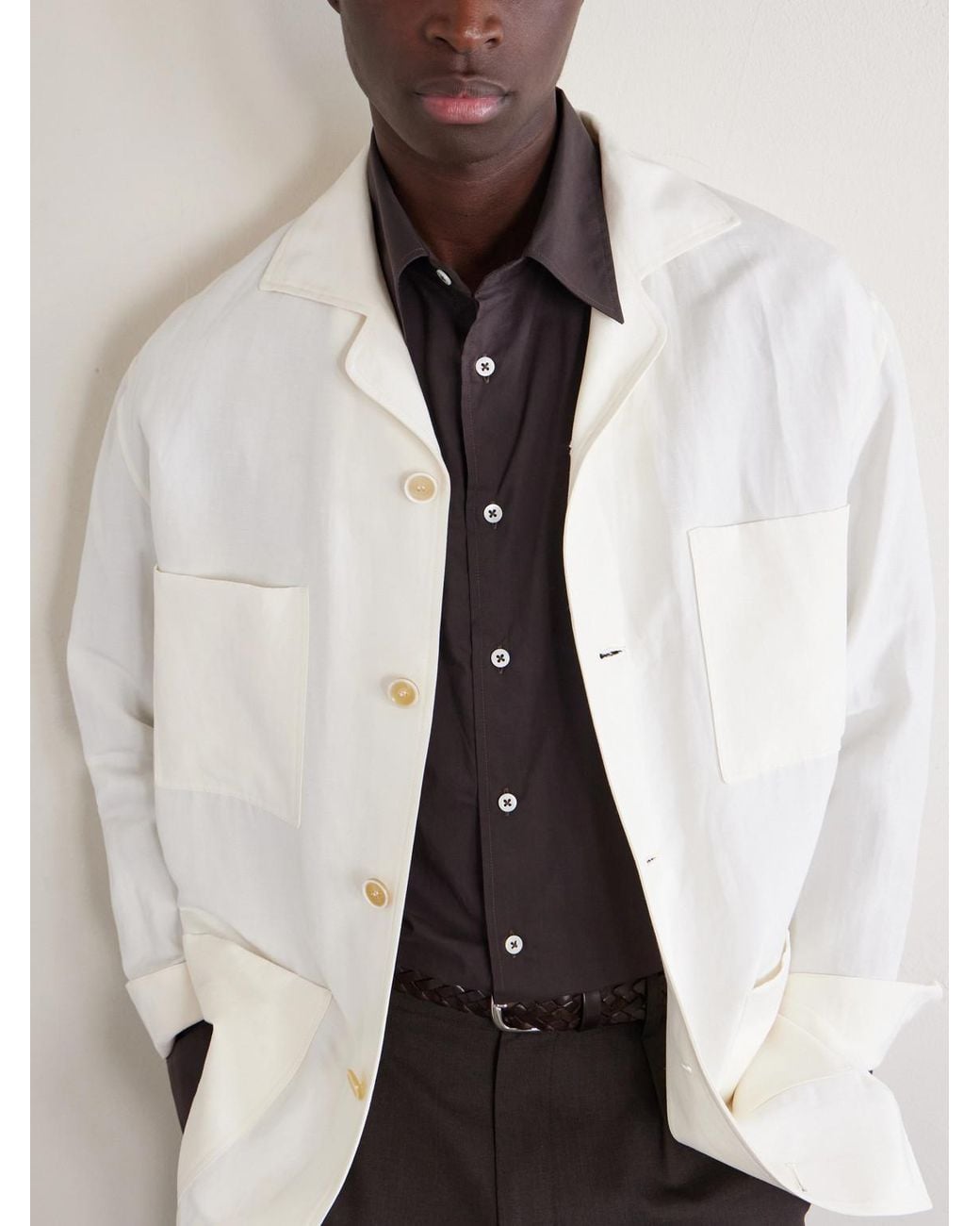 De Bonne Facture Purple Artist Cotton Shirt for men
