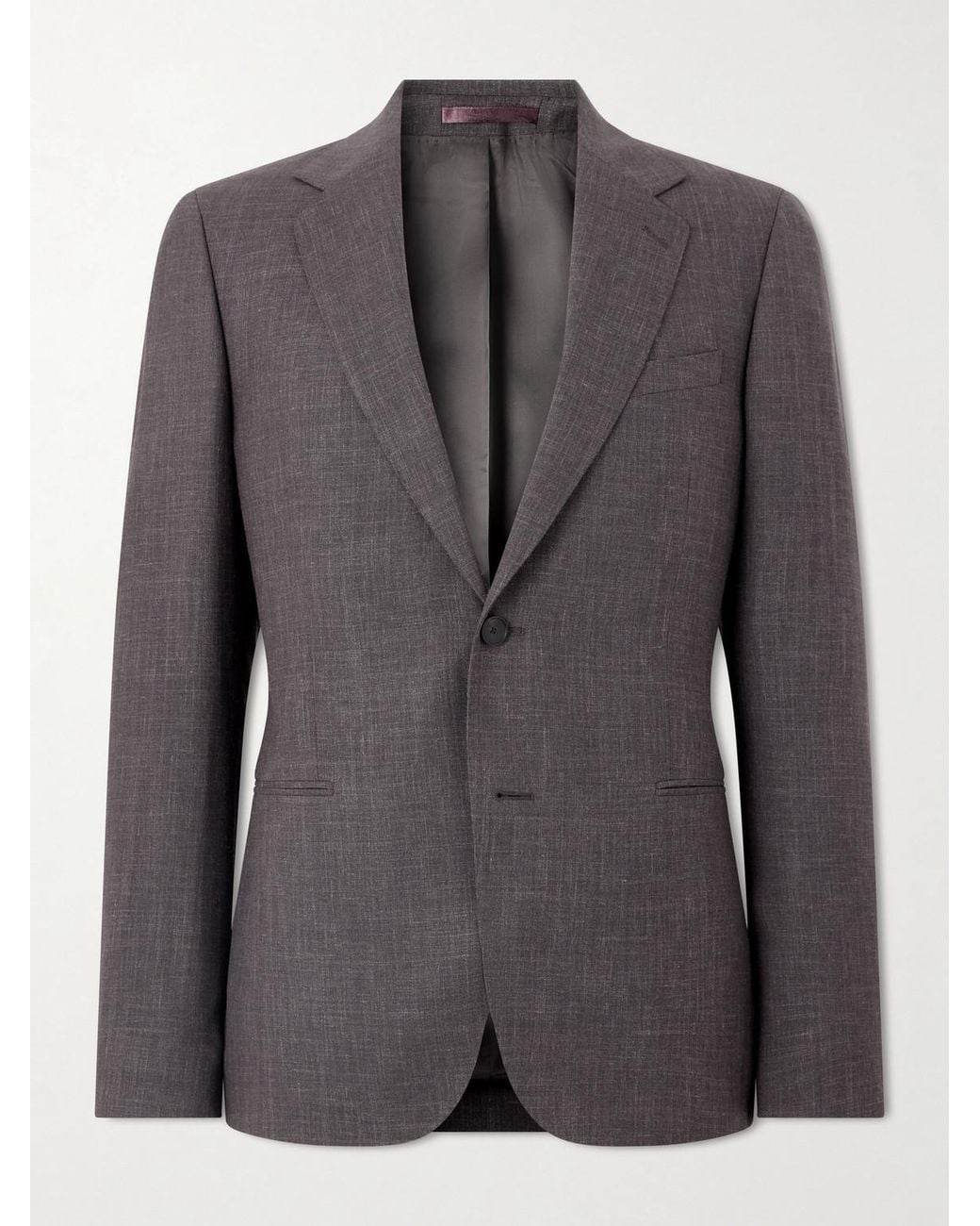 Mr P. Gray Wool, Silk And Linen-Blend Suit Jacket for men
