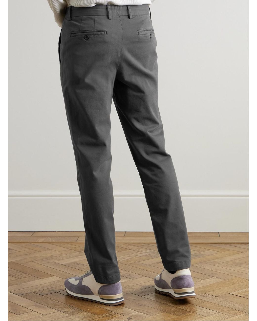 Mr P. Gray Samuel Straight-Leg Organic Cotton-Blend Twill Chinos for men