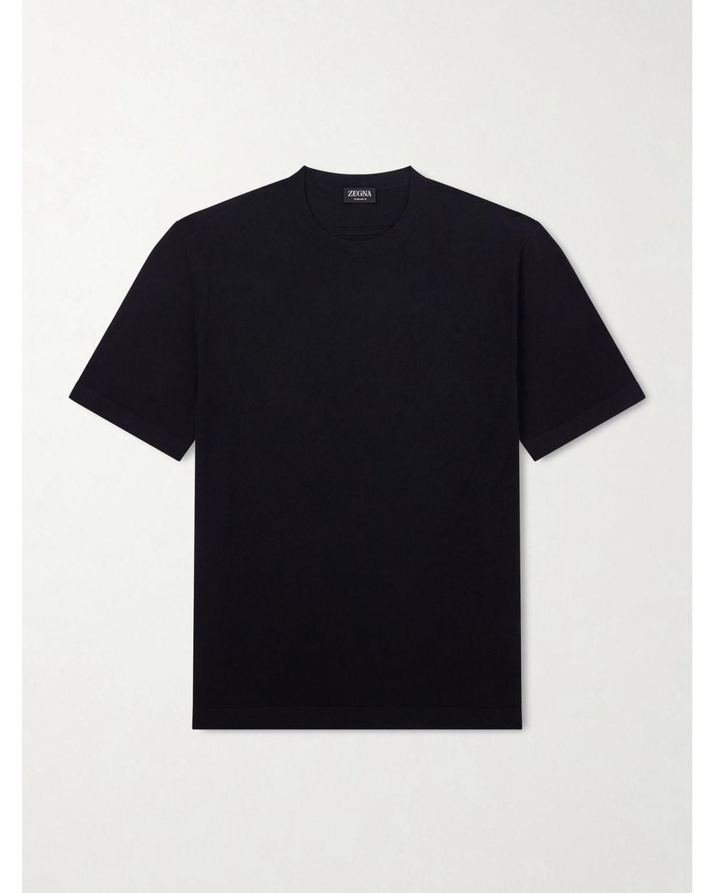 Zegna Black Cotton-jersey T-shirt for men