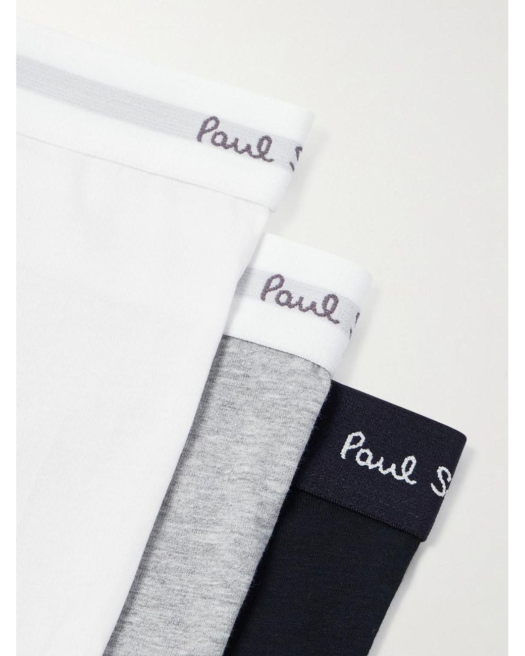 Paul Smith Blue Three-Pack Stretch Organic Cotton Jersey Boxer Briefs for men