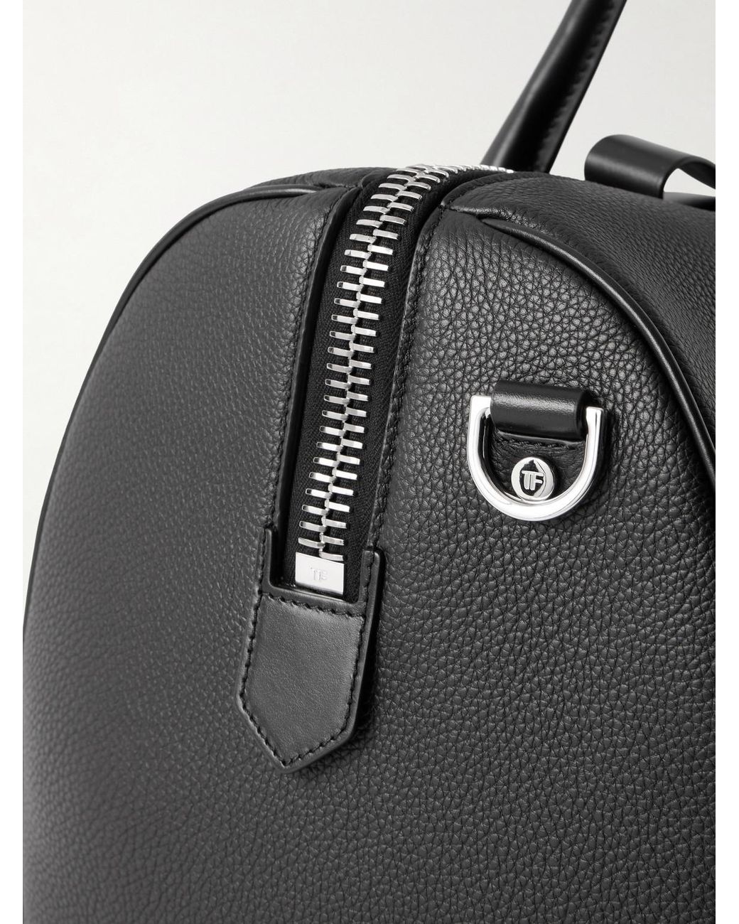 Tom Ford Black Leather Weekend Bag for men