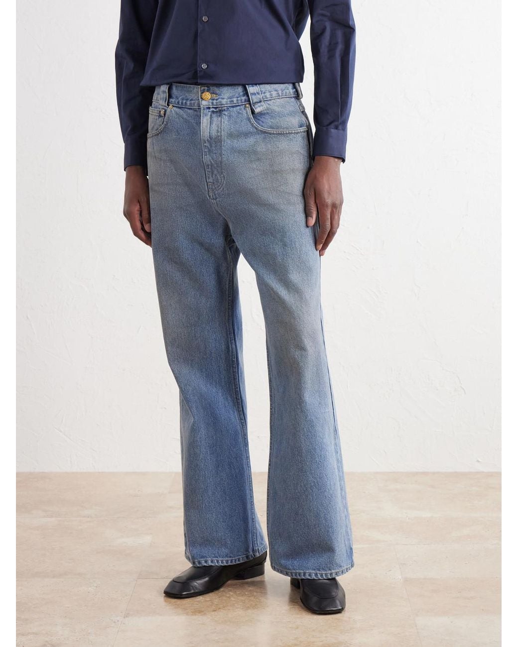 Willy Chavarria Blue Flared Jeans for men