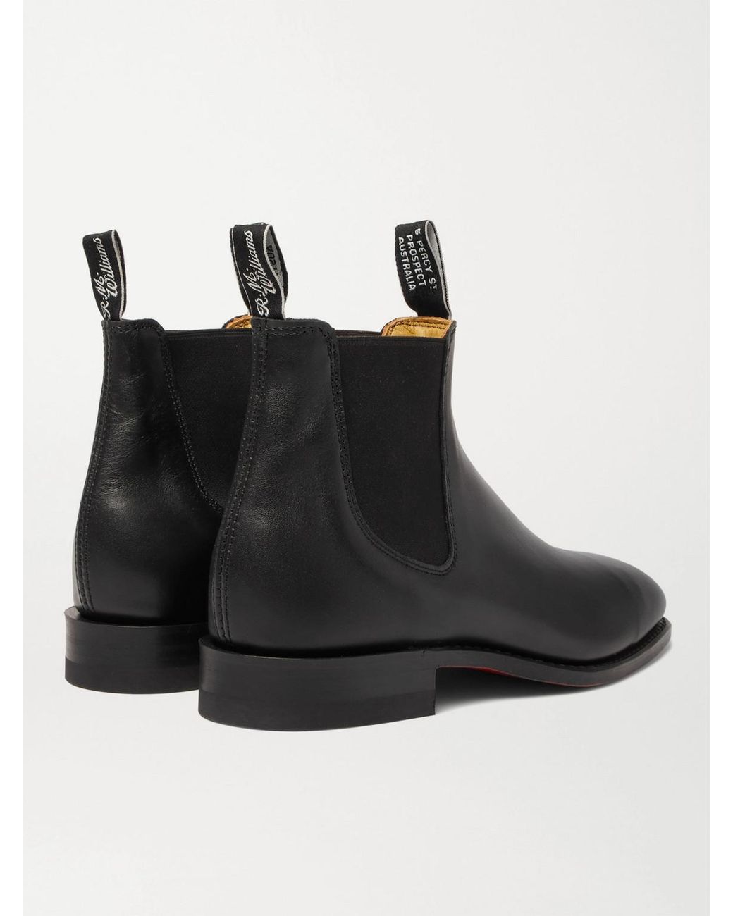 R.M.Williams Black Heritage Craftsman Leather Chelsea Boots for men