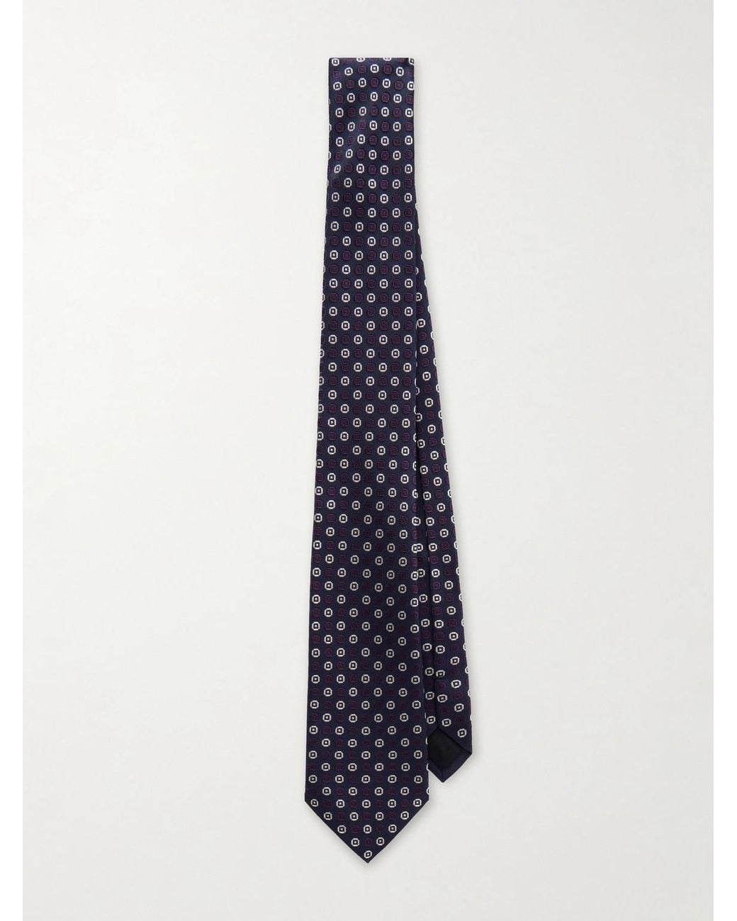 Saint Laurent Blue 7cm Silk-jacquard Tie for men