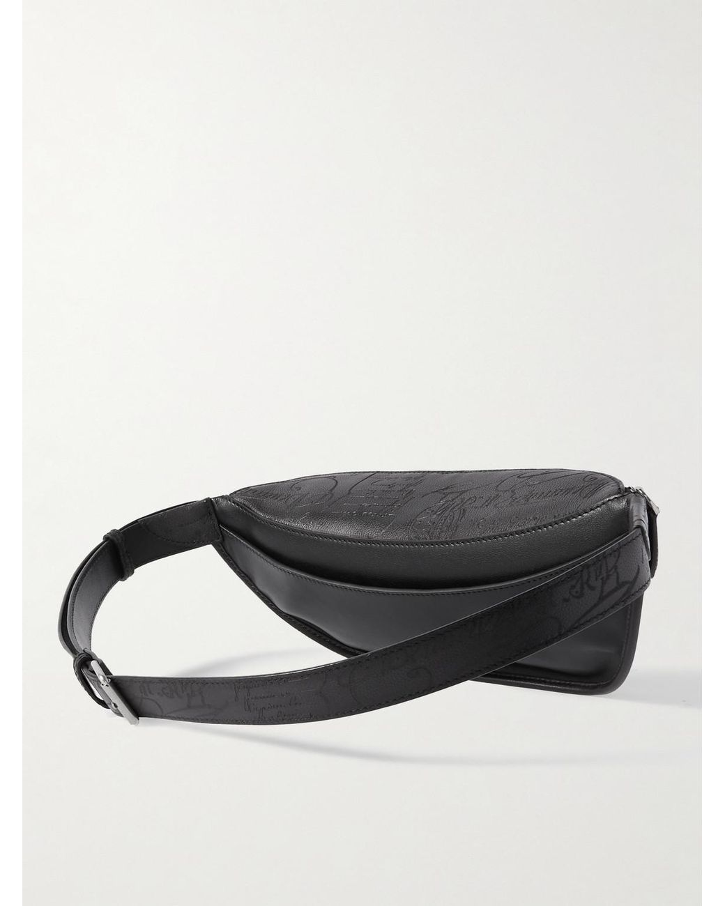 Berluti Black Rider Scritto Venezia Softy Full-Grain Leather Belt Bag for men