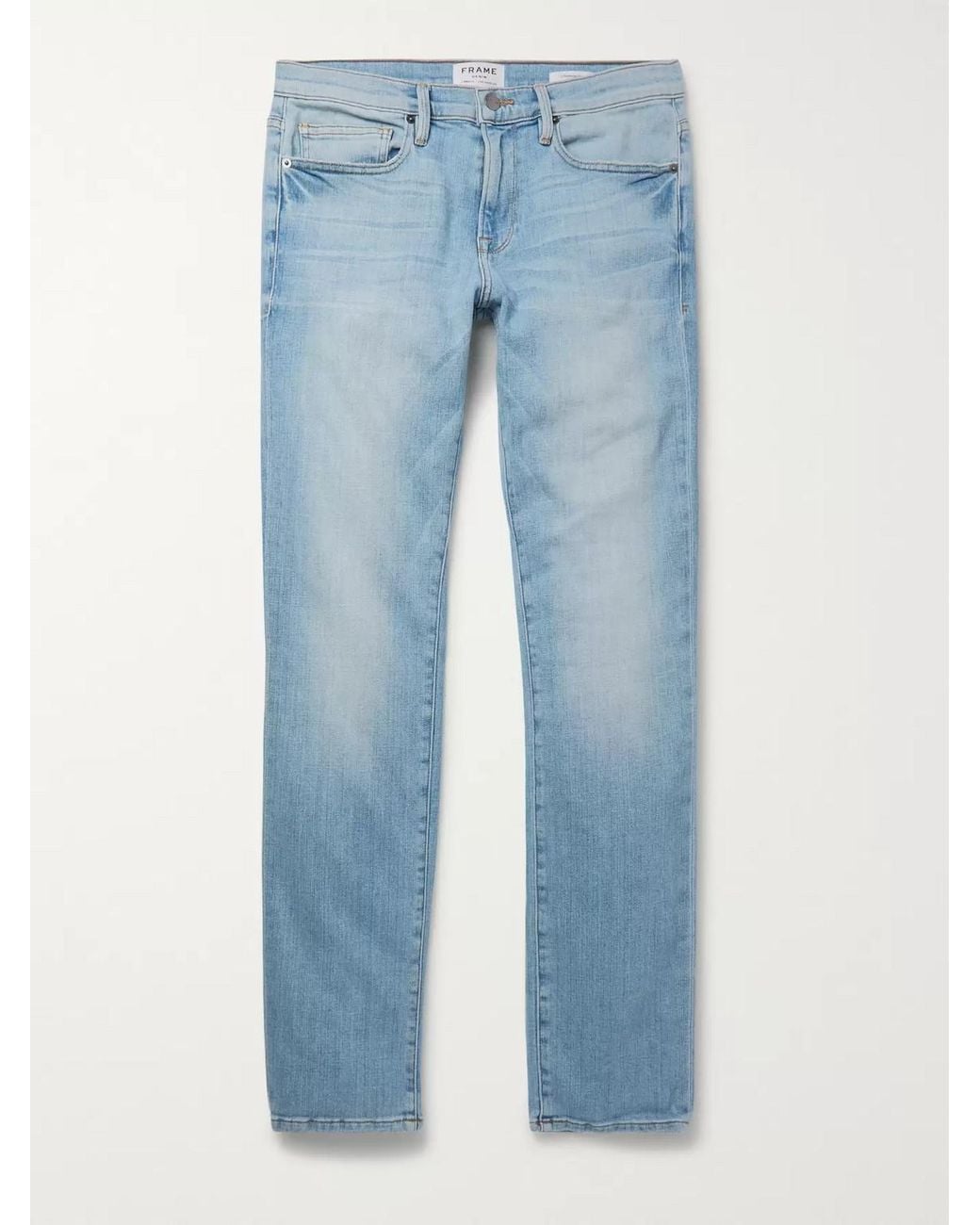 FRAME Blue L'Homme Slim-Fit Stretch-Denim Jeans for men