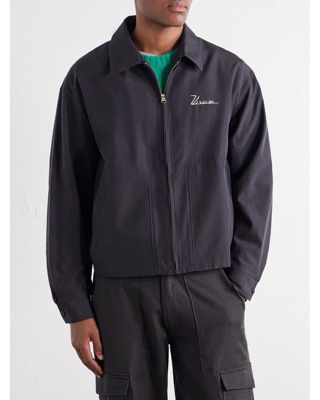 Visvim Black Somer Swing Printed Silk And Wool-Blend Jacket for men