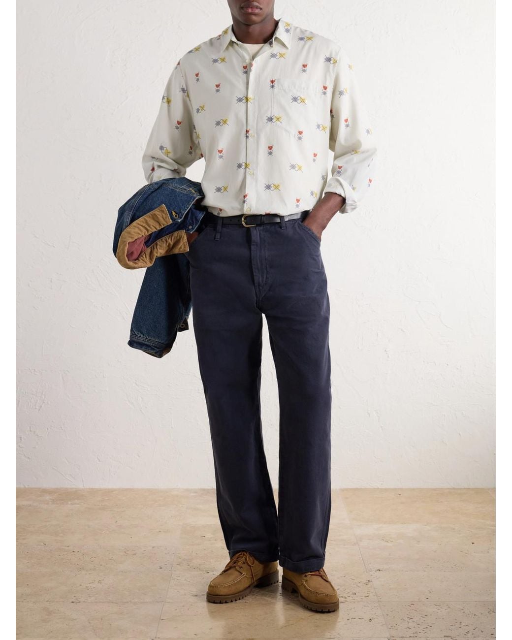 Human Made Natural Printed Poplin Shirt for men
