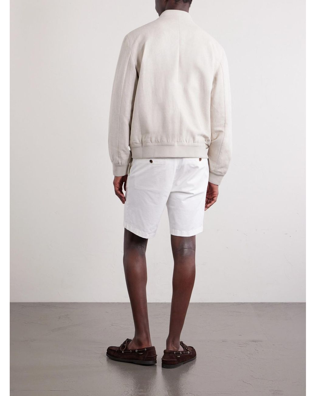 Mr P. Natural Linen And Cotton-blend Bomber Jacket for men
