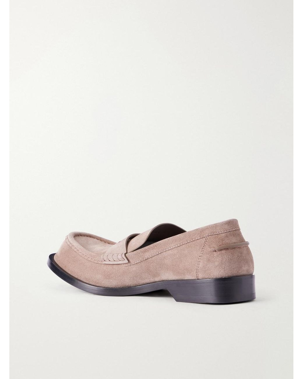 Loewe Pink Bobine Logo-Debossed Suede Loafers for men