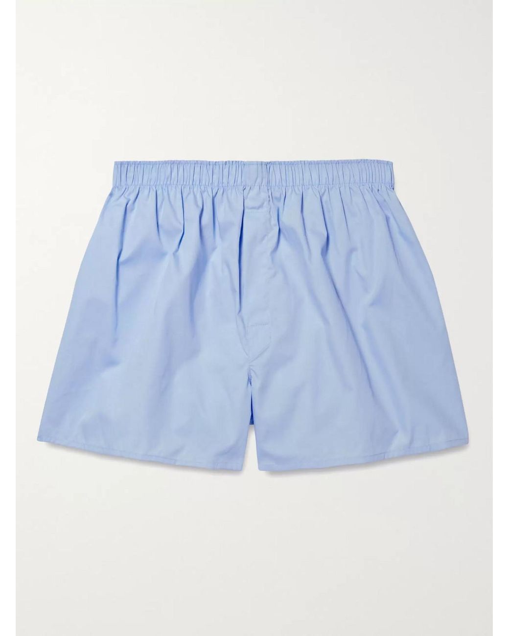 Cotton Boxer Shorts di Sunspel in Blue da Uomo