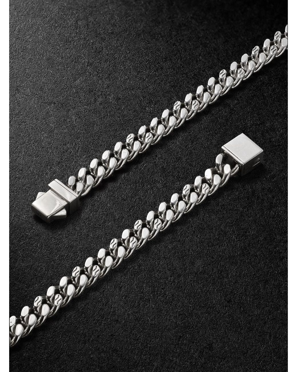 John Hardy Black Sterling Silver Curb Chain Necklace for men
