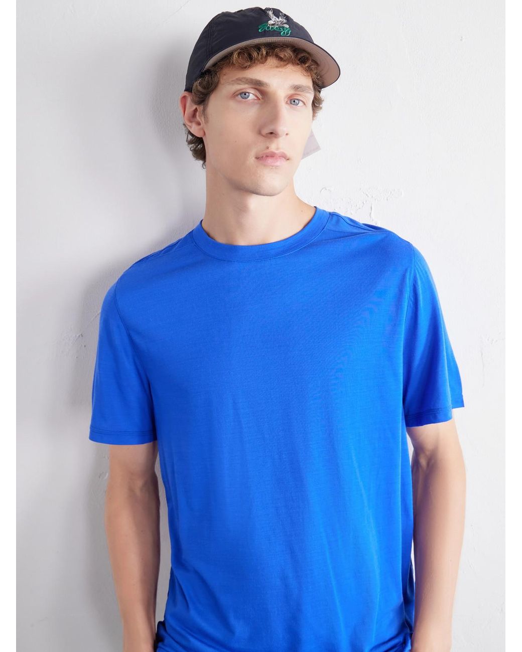 Satisfy Blue Flitesilk Logo-Embroidered Panelled Shell Cap for men