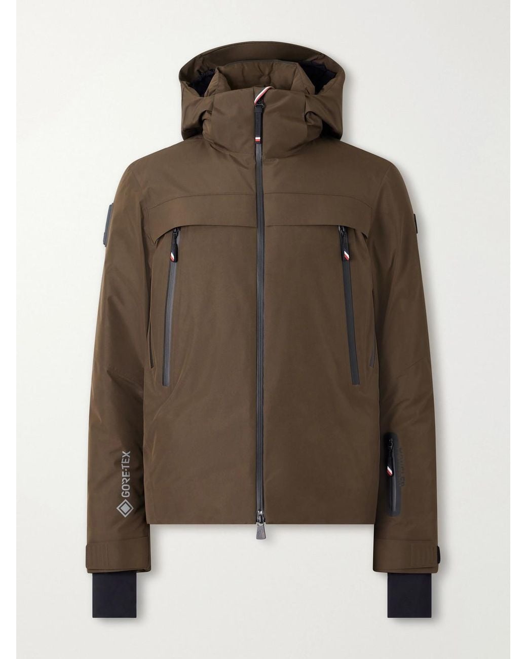 Moncler Brown Balmhorn Hooded Shell Down Ski Jacket for men