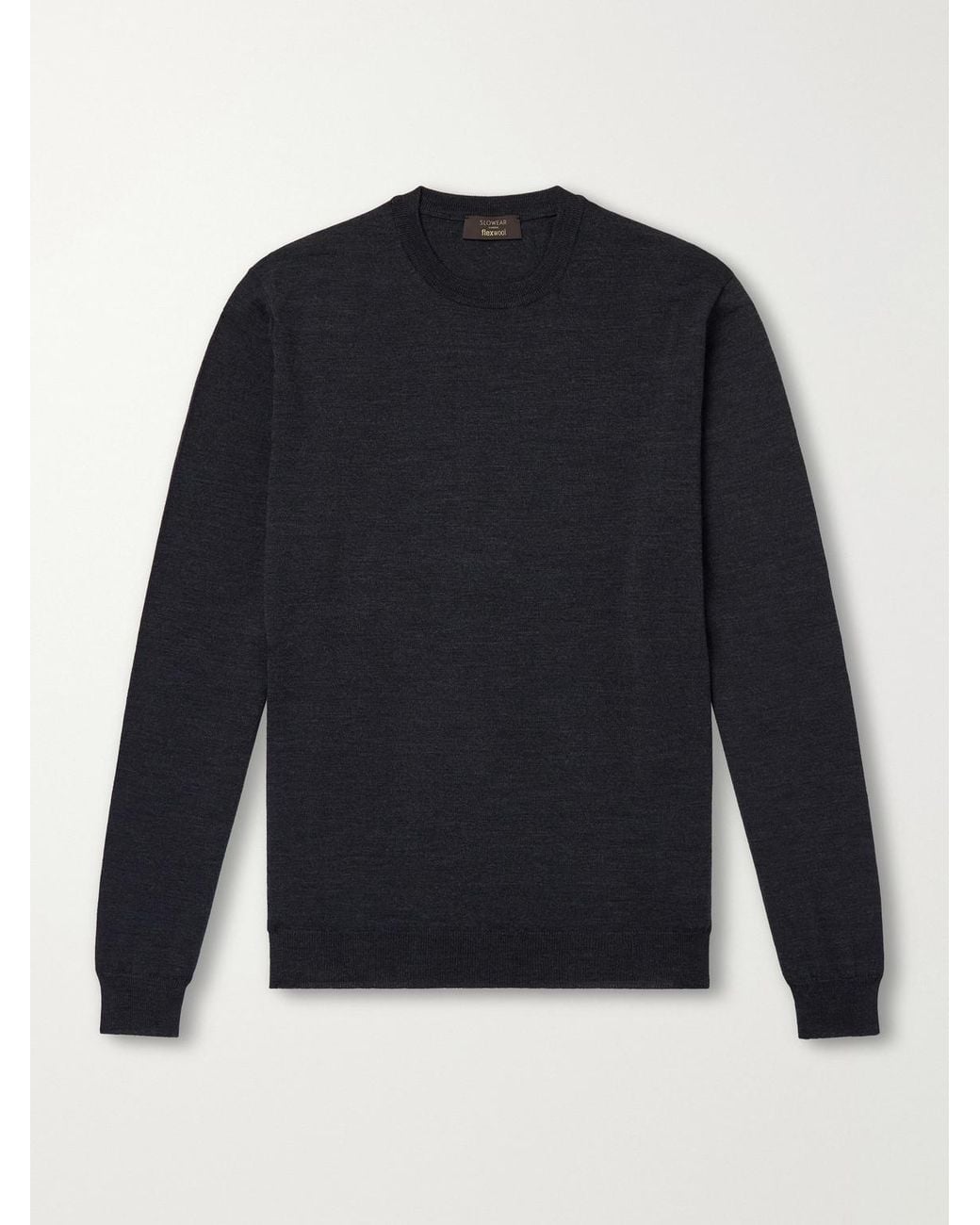 Slowear Blue Zanone Slim-Fit Flexwool Sweater for men
