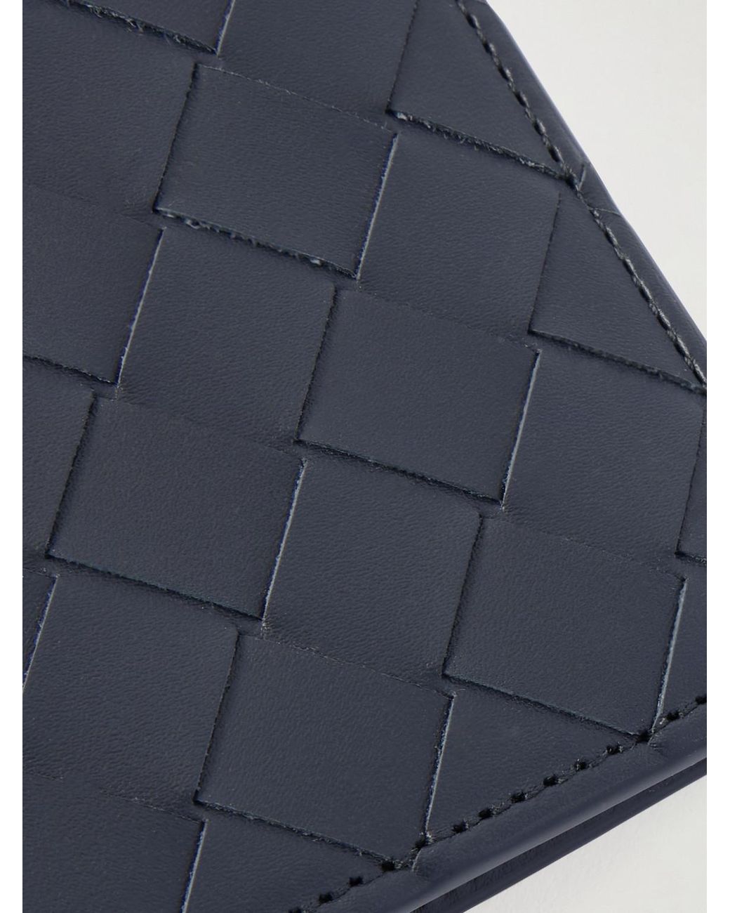 Bottega Veneta Blue Intrecciato Leather Billfold Wallet for men