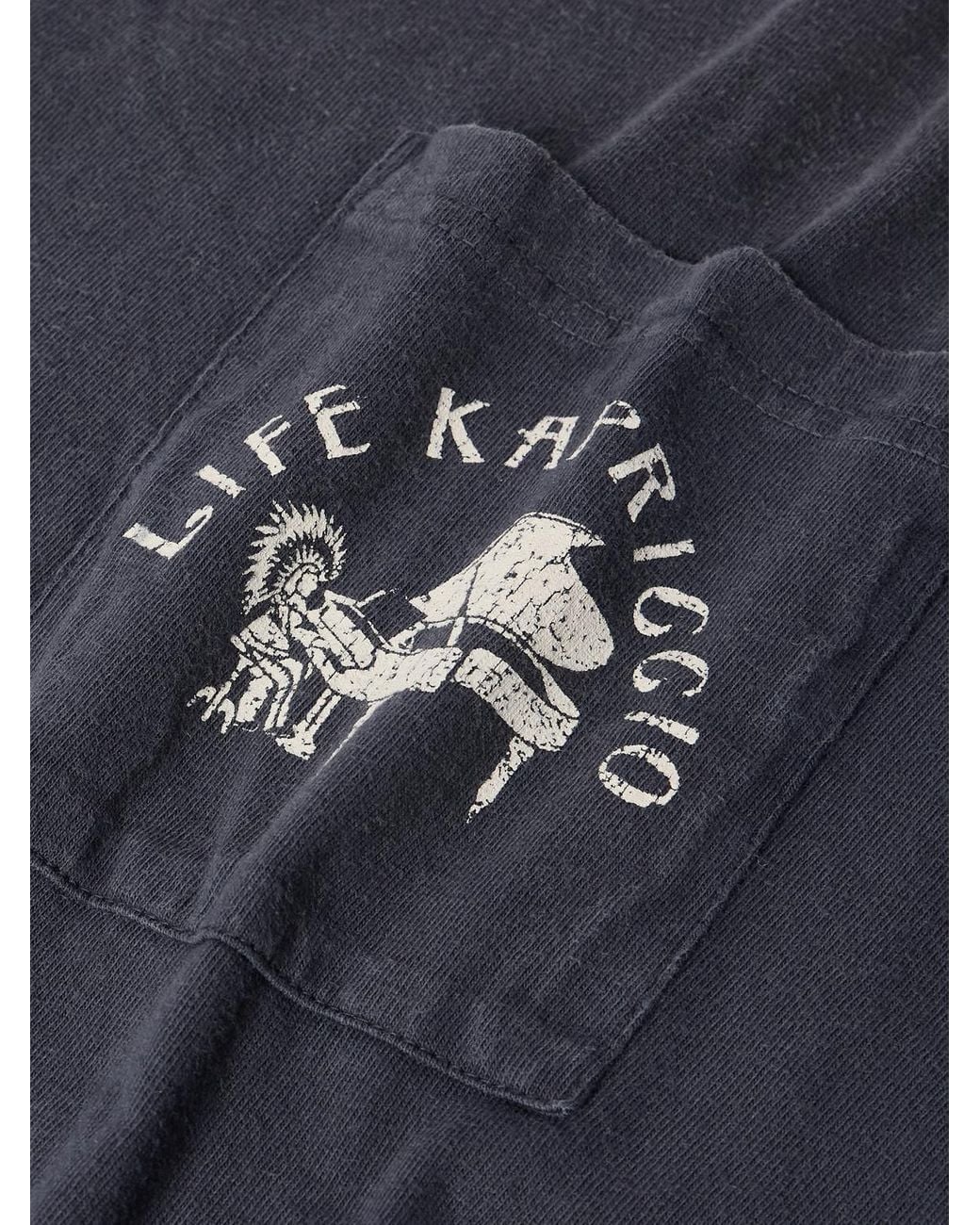 Kapital Blue Life Kapriccio Printed Cotton-Jersey T-Shirt for men