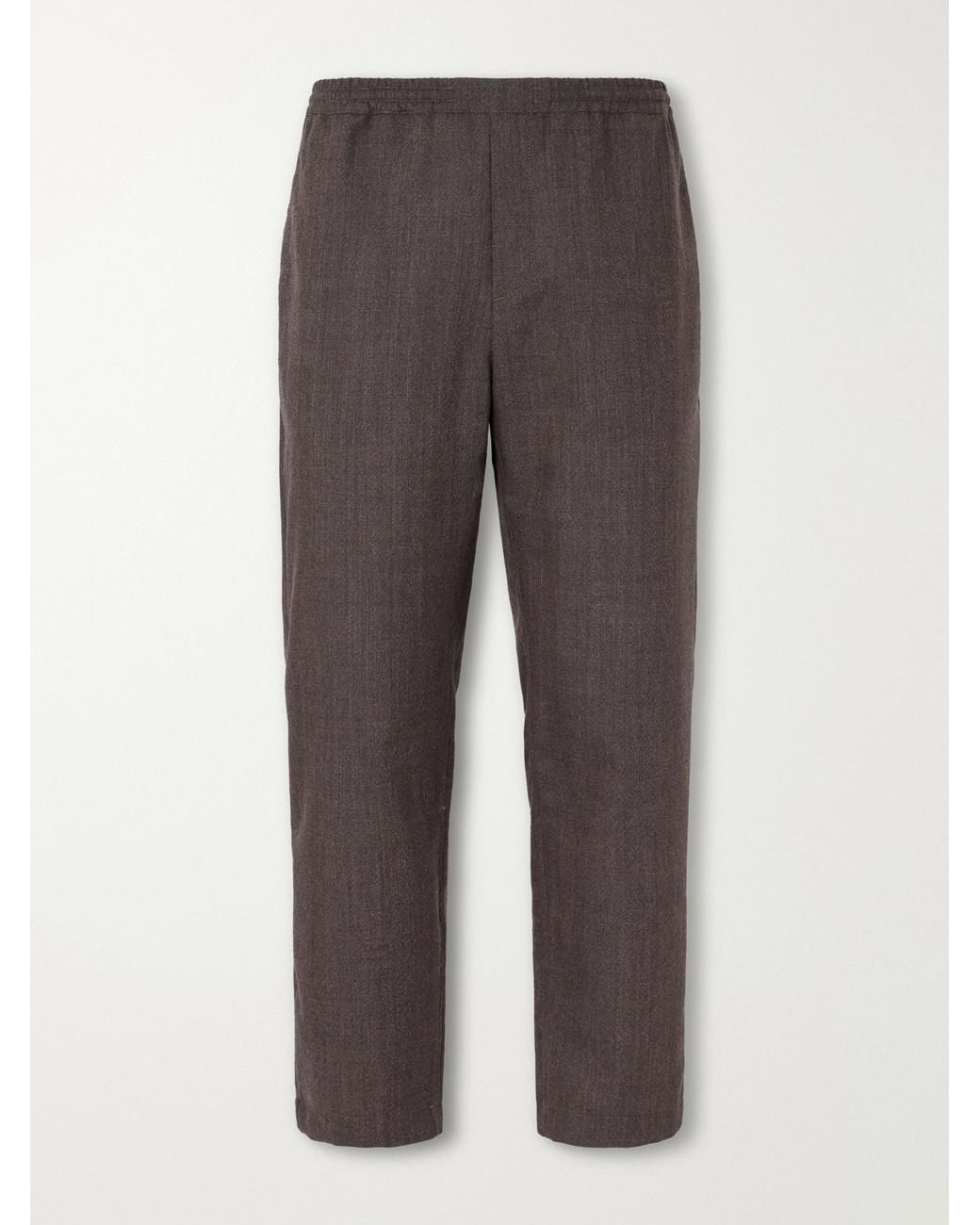 A Kind Of Guise Gray Banasa Straight-Leg Virgin Wool Drawstring Trousers for men