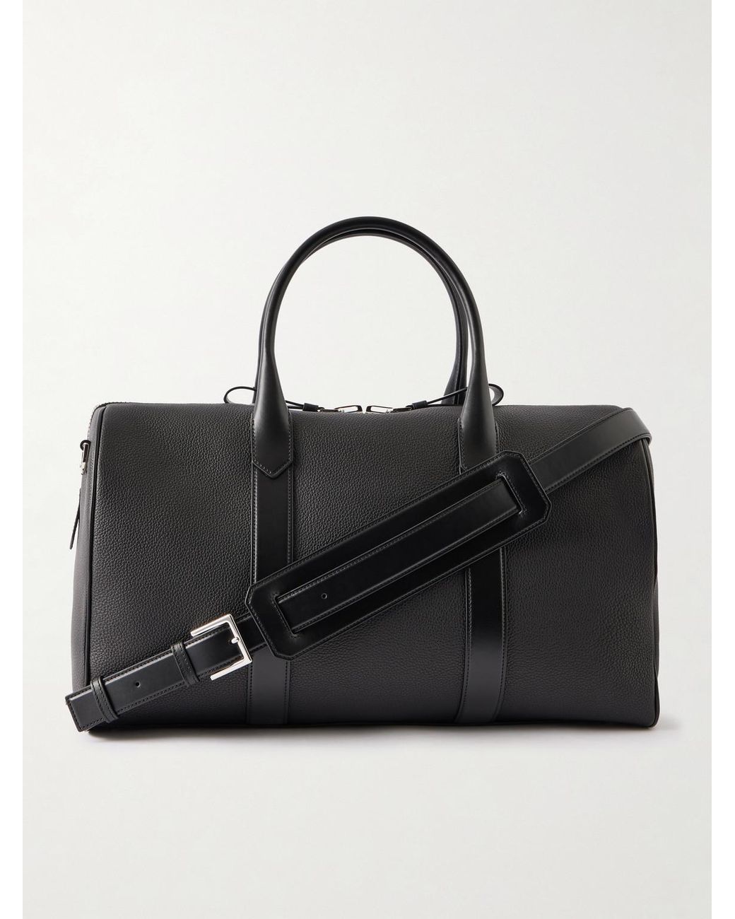 Tom Ford Black Leather Weekend Bag for men