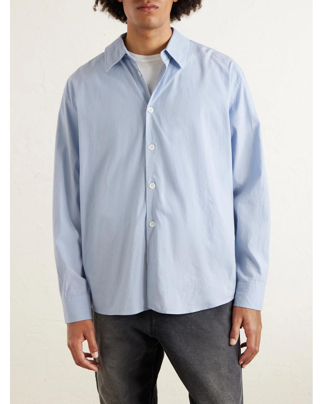 Our Legacy Blue Beyond Tm Lyocell And Cotton-blend Shirt for men