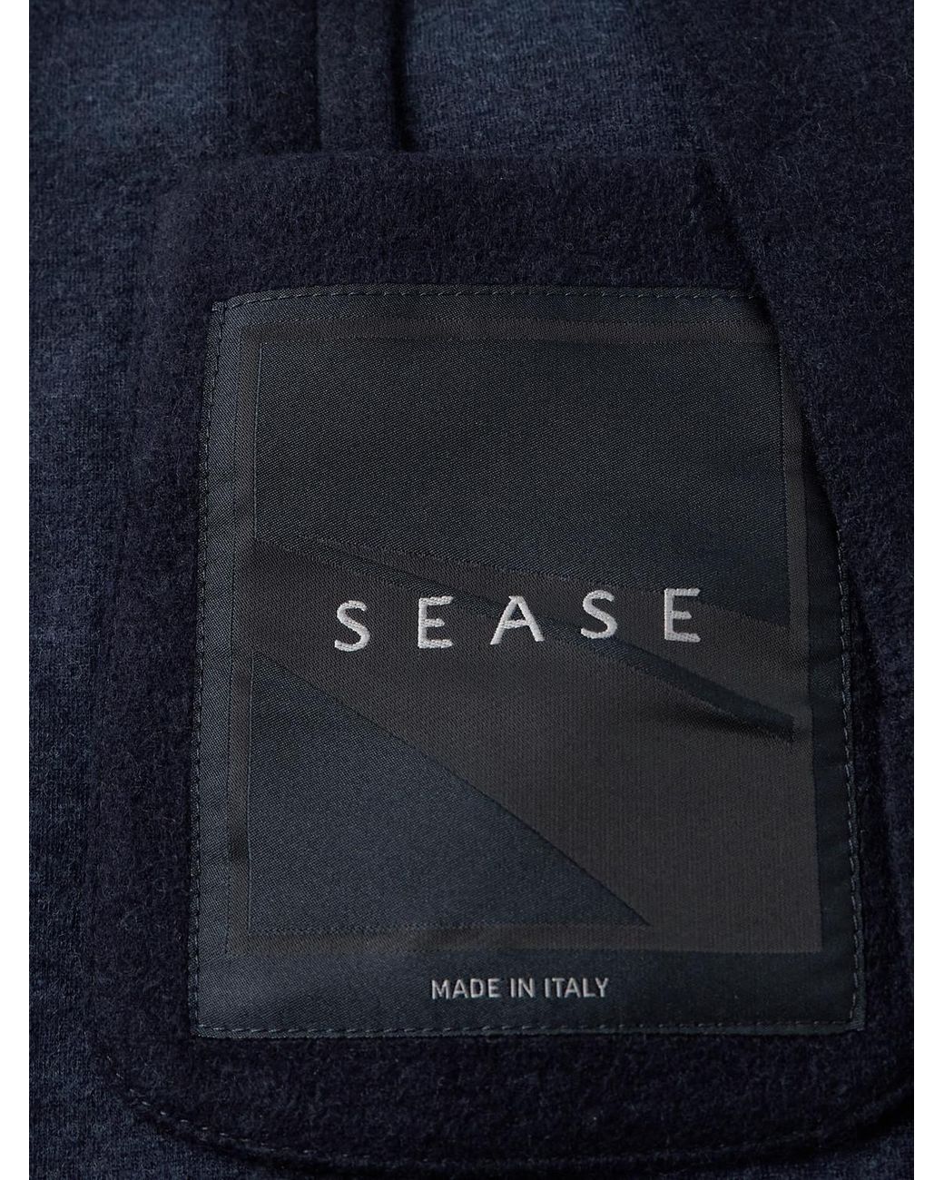 Sease Blue Panelled Virgin Wool-Blend And Nylon-Blend Hooded Blazer for men