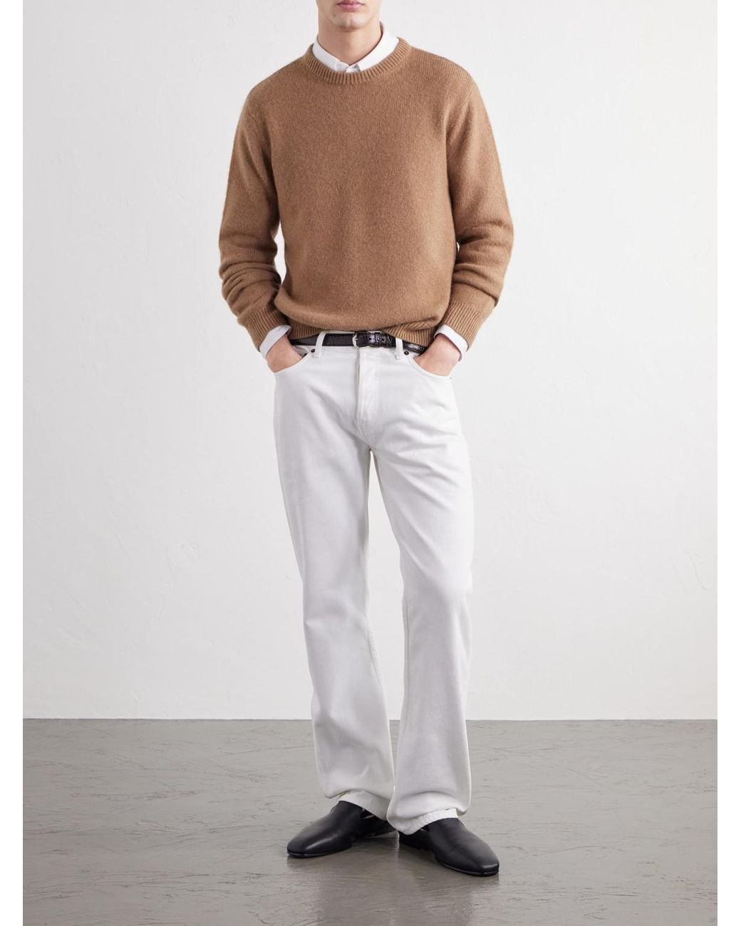 Totême Natural Camel Hair Sweater for men