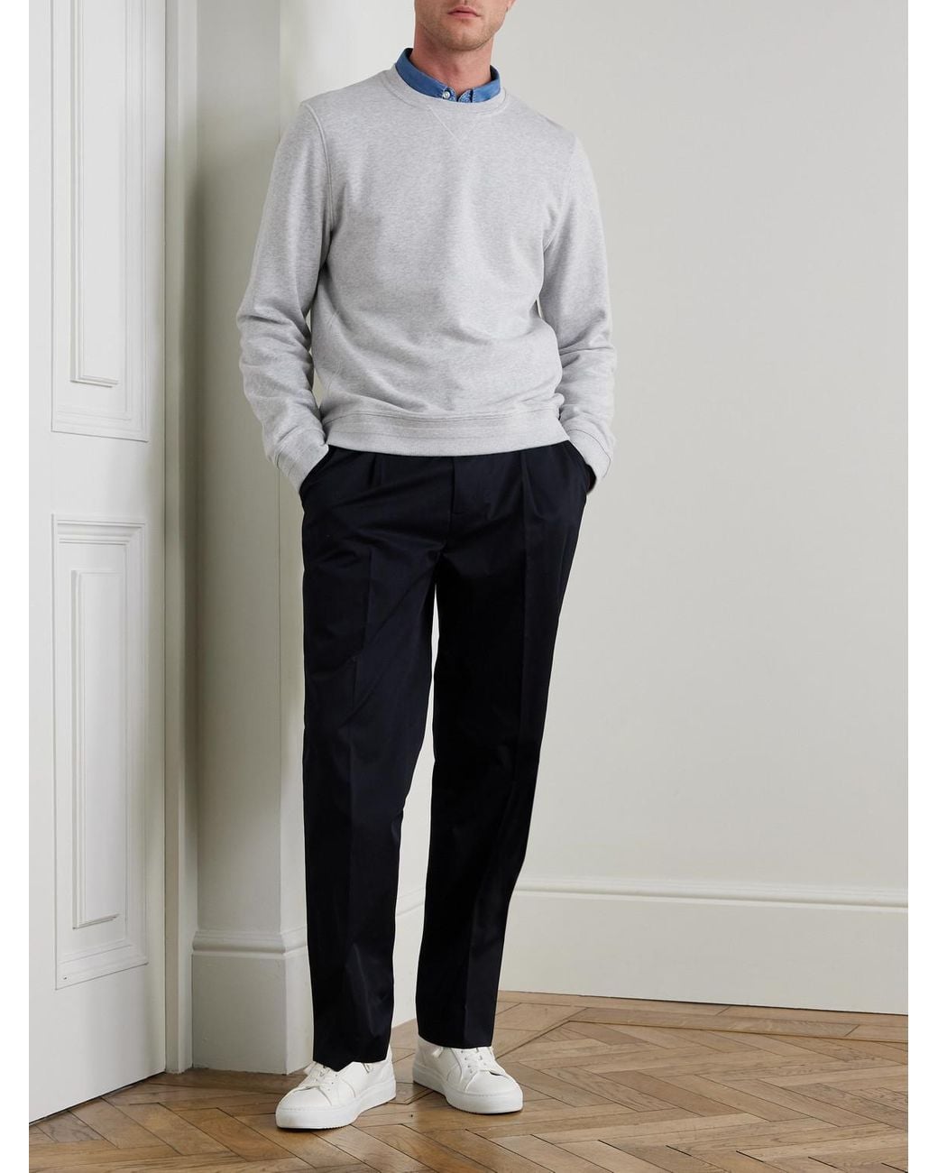 Mr P. White Cotton-jersey Sweatshirt for men