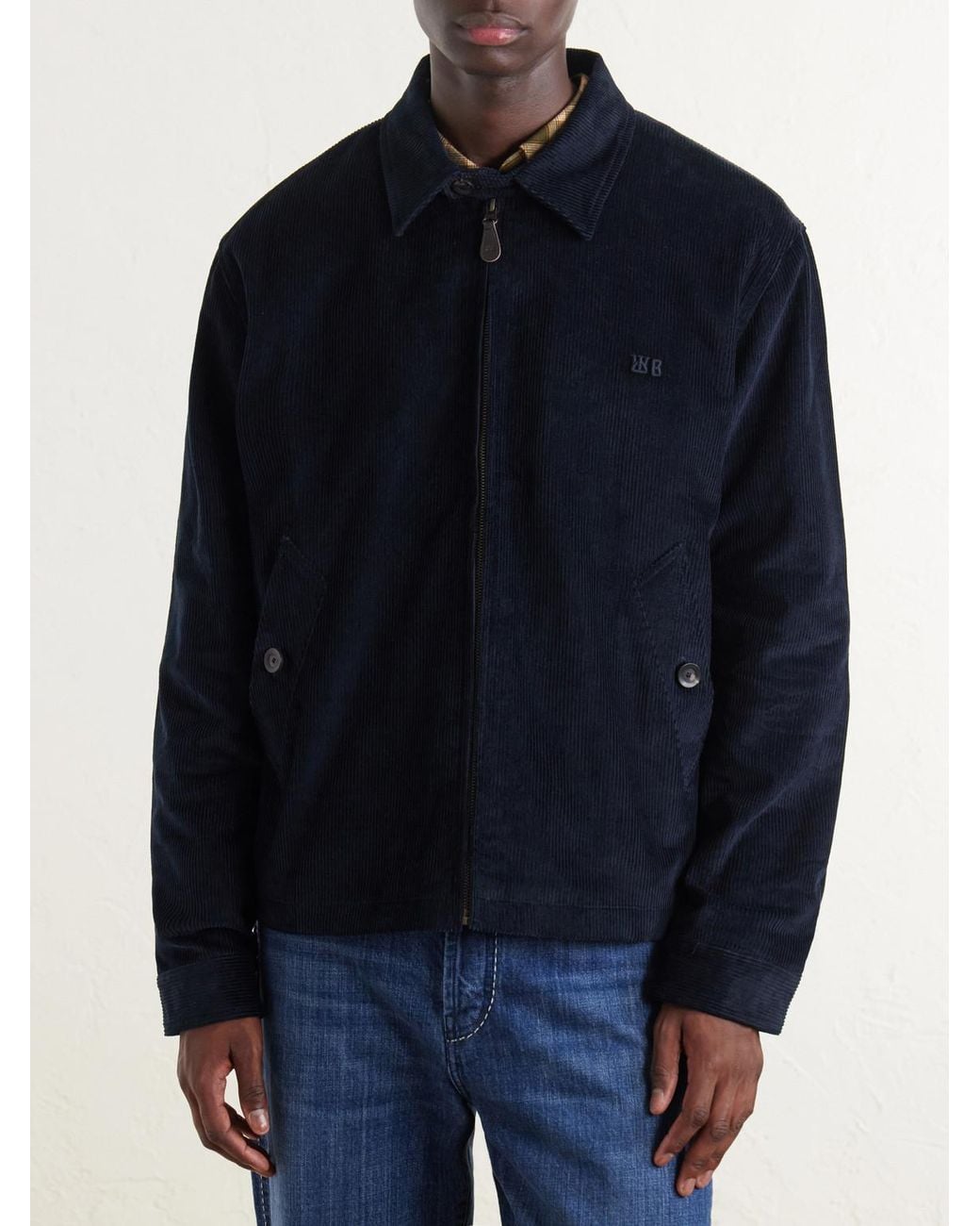 Wales Bonner Blue Drew Cotton-Corduroy Blouson Jacket for men