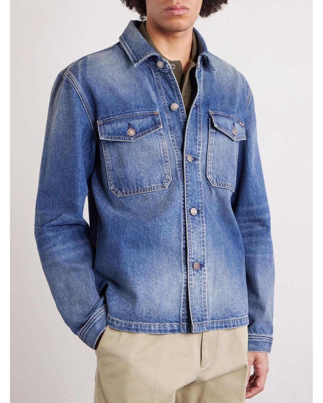 Tom Ford Blue Denim Shirt Overshirt for men